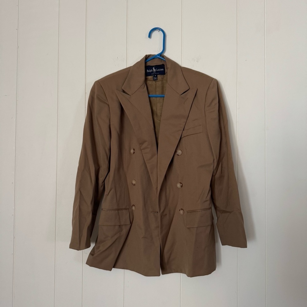 Ralph Lauren Brown Double Breasted Blazer